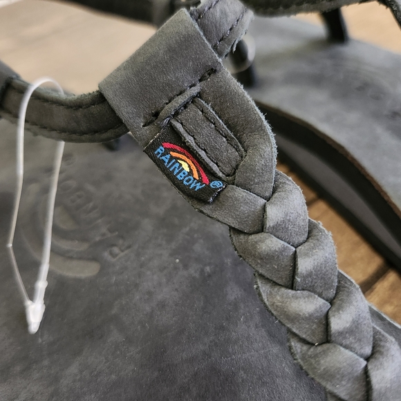 NWOT Rainbow T-Street Leather Braided Sandals - Picture 4 of 8